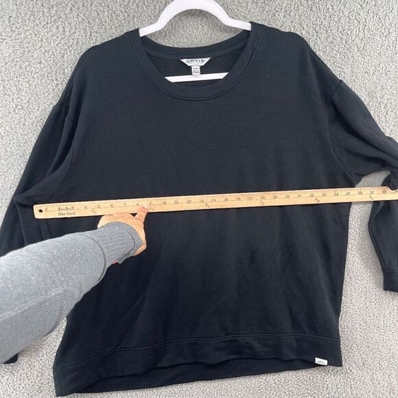 Orvis Womens Crewneck Pullover Dropped Shoulder Soft Cozy Modal XL Black - Picture 9 of 15